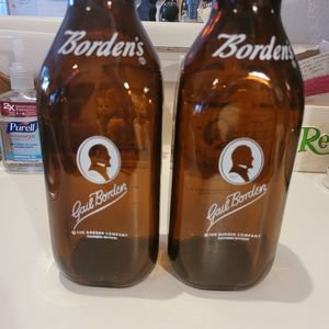 Vintage Borden's milk bottles